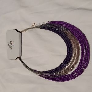 17" beaded collar necklace